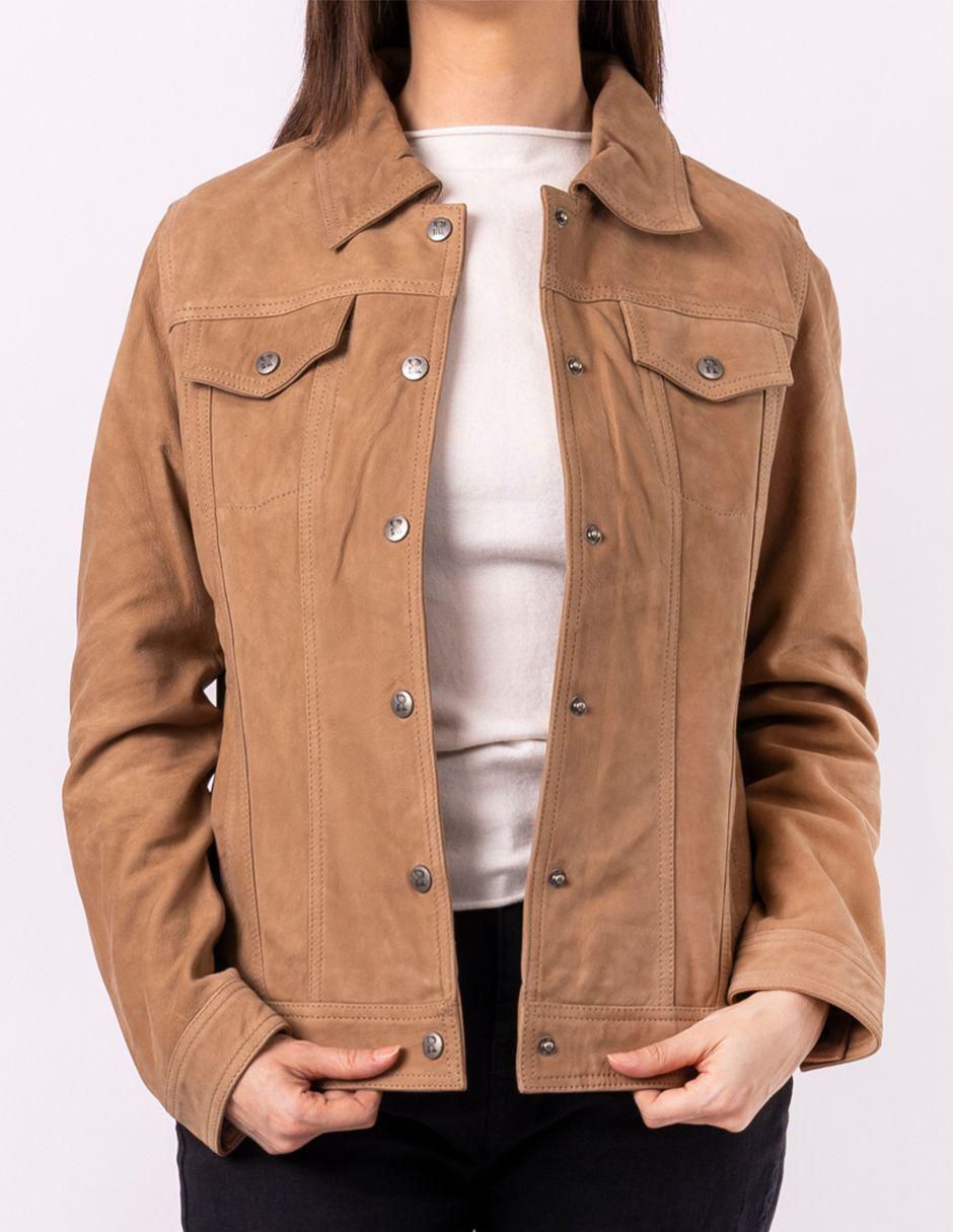 Chamarra impermeable de piel para mujer 5