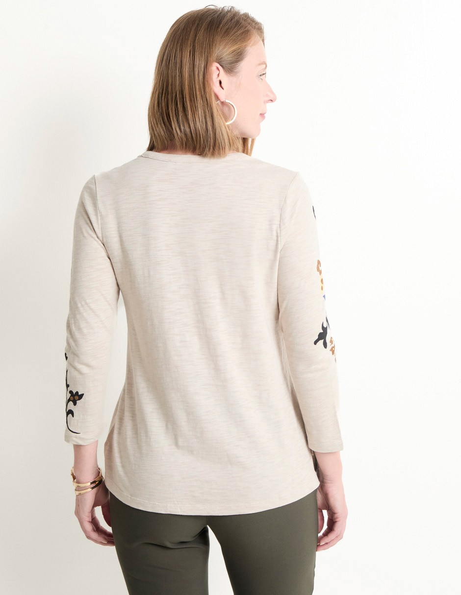 Blusa Chico's manga 3/4 para mujer