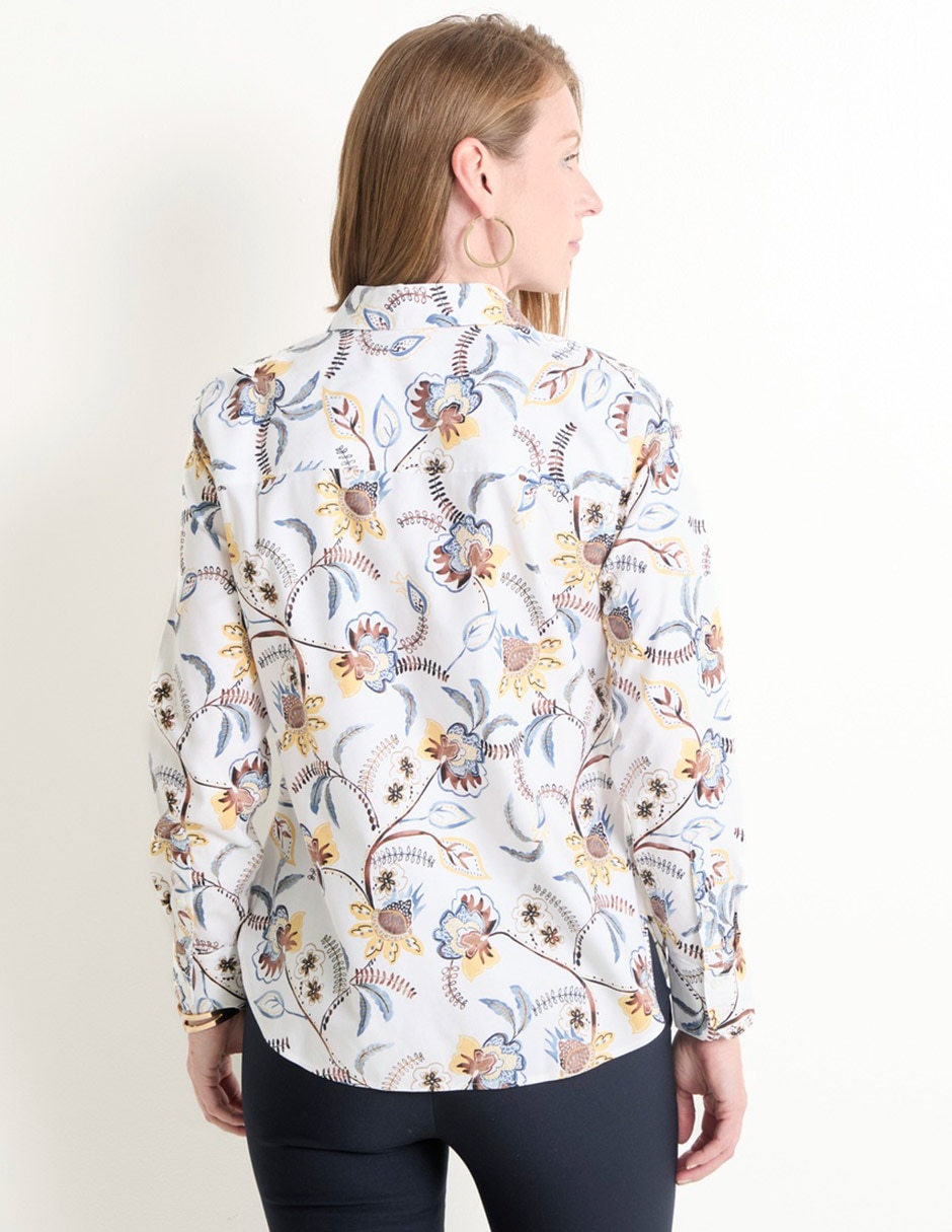 Blusa camisera manga larga para mujer 6