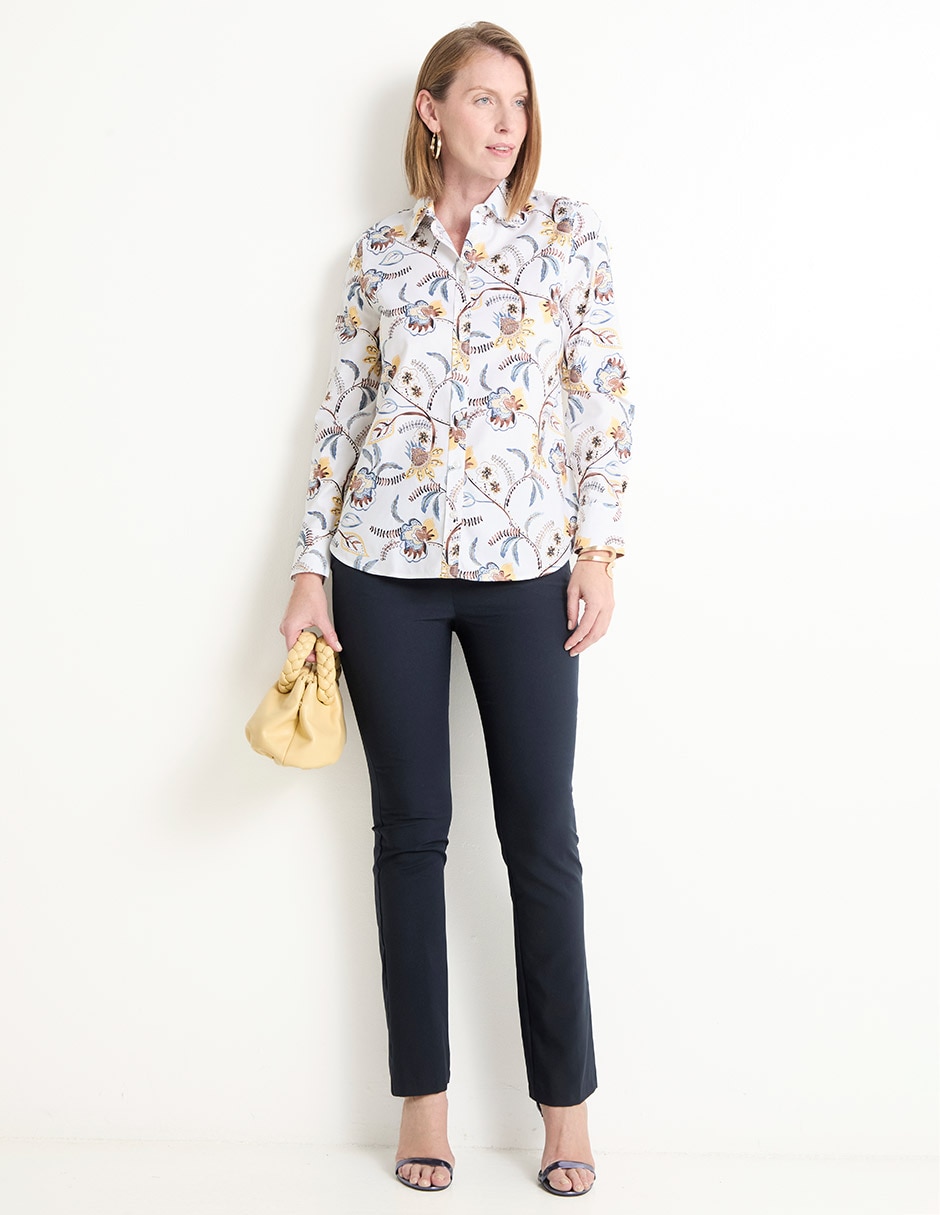 Blusa camisera manga larga para mujer 7