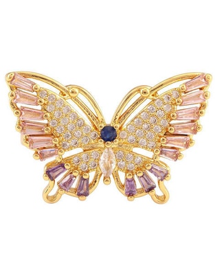 Anillo de mariposa Celestia 14 k zirconia baño de oro Anillo de mariposa Celestia 14 k zirconia baño de oro