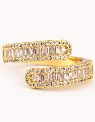 Anillo Infinity 14 k zirconia baño de oro Anillo Infinity 14 k zirconia baño de oro