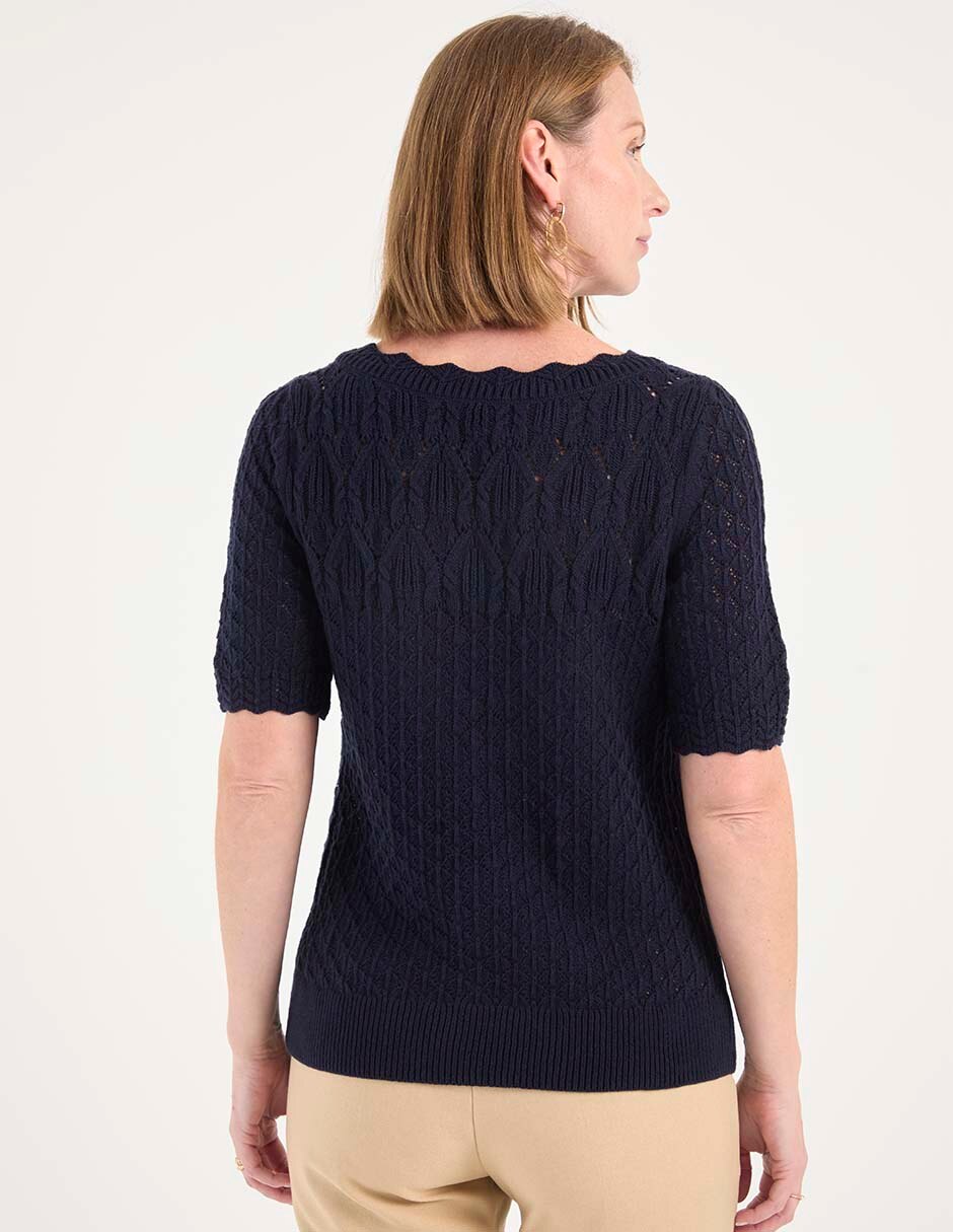 Suéter cuello redondo para mujer 5