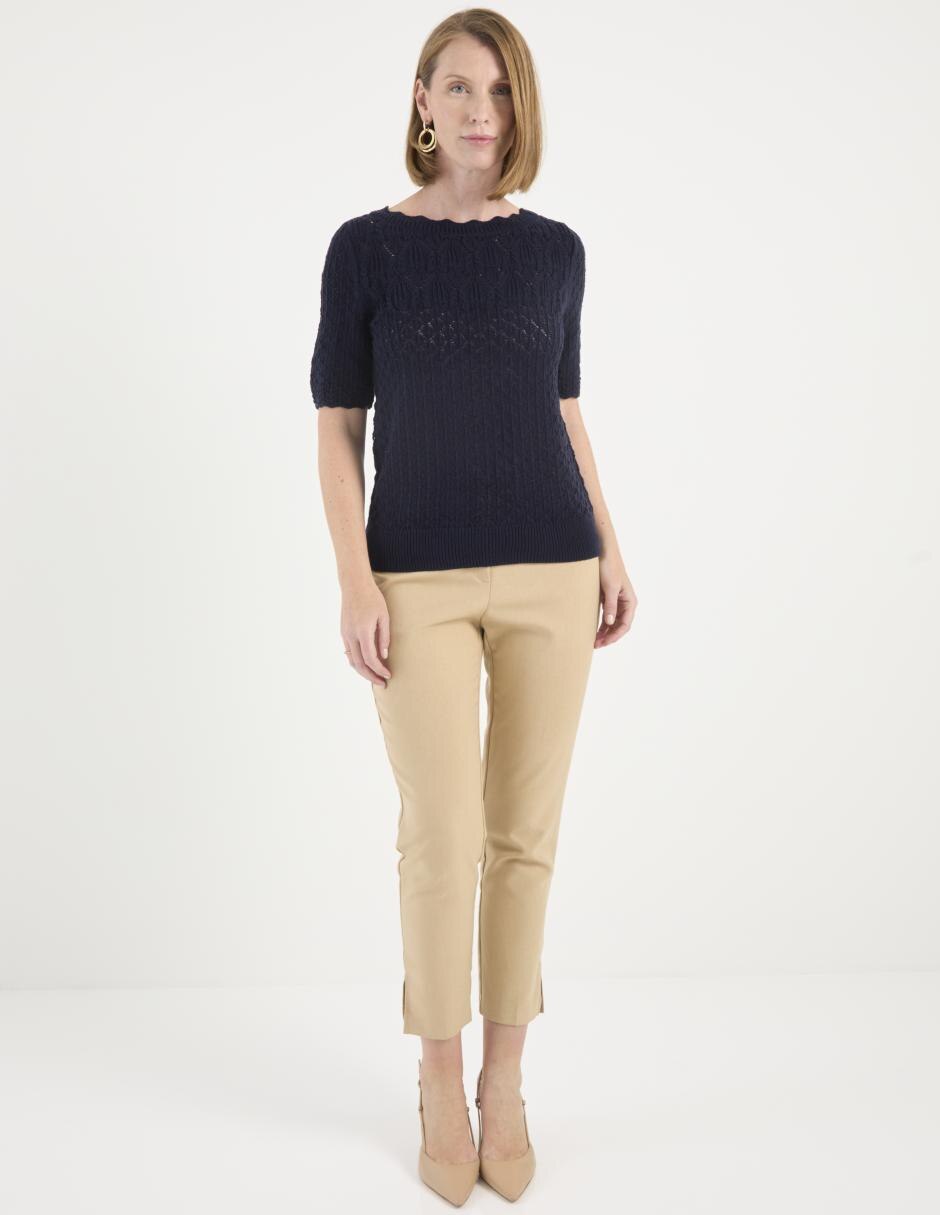 Suéter cuello redondo para mujer 6