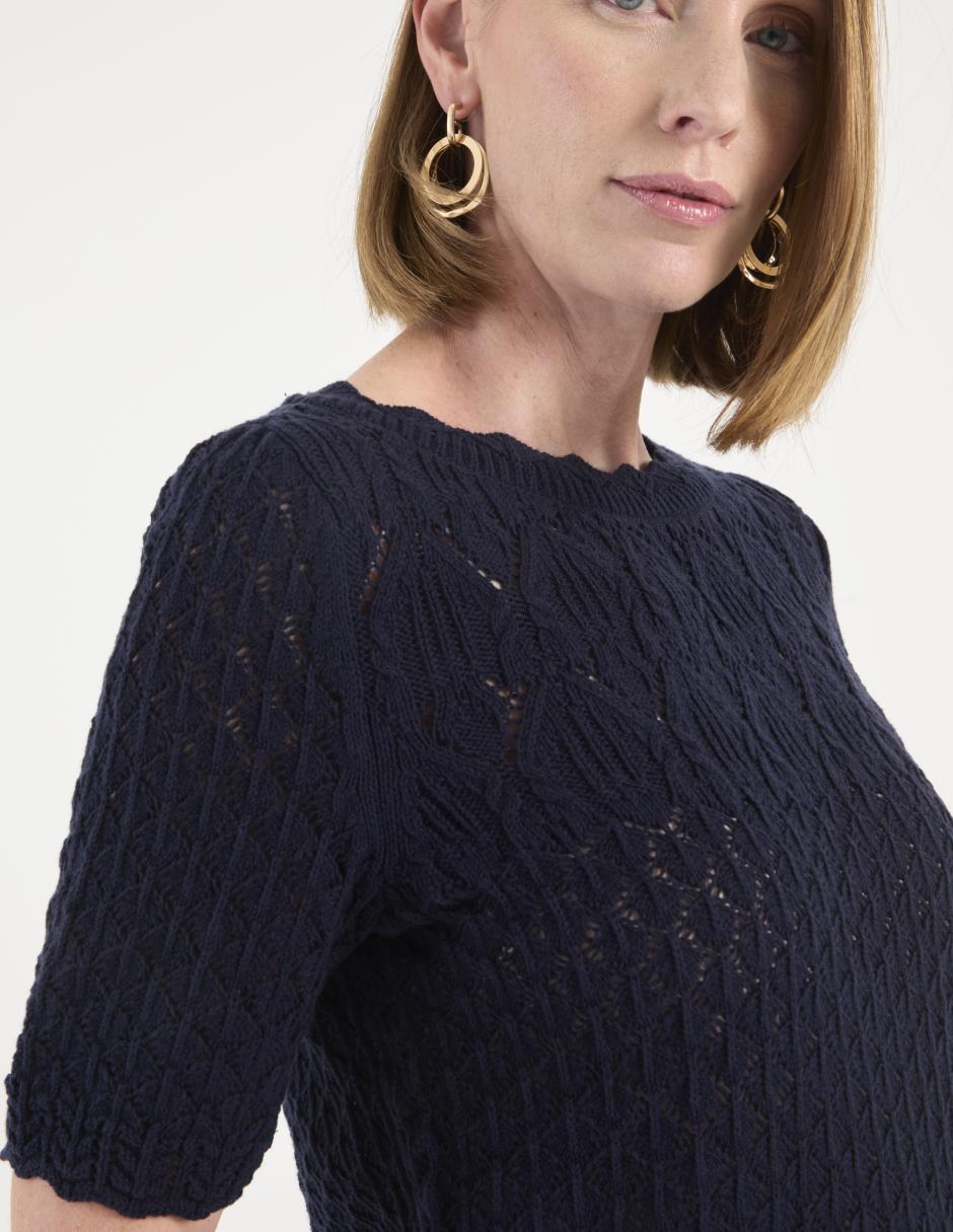 Suéter cuello redondo para mujer 7