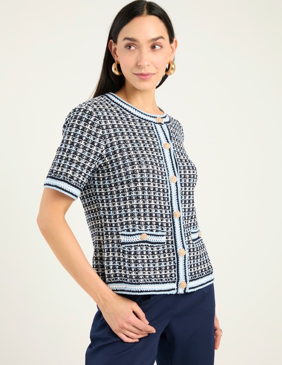 Suéter cuello redondo para mujer 1