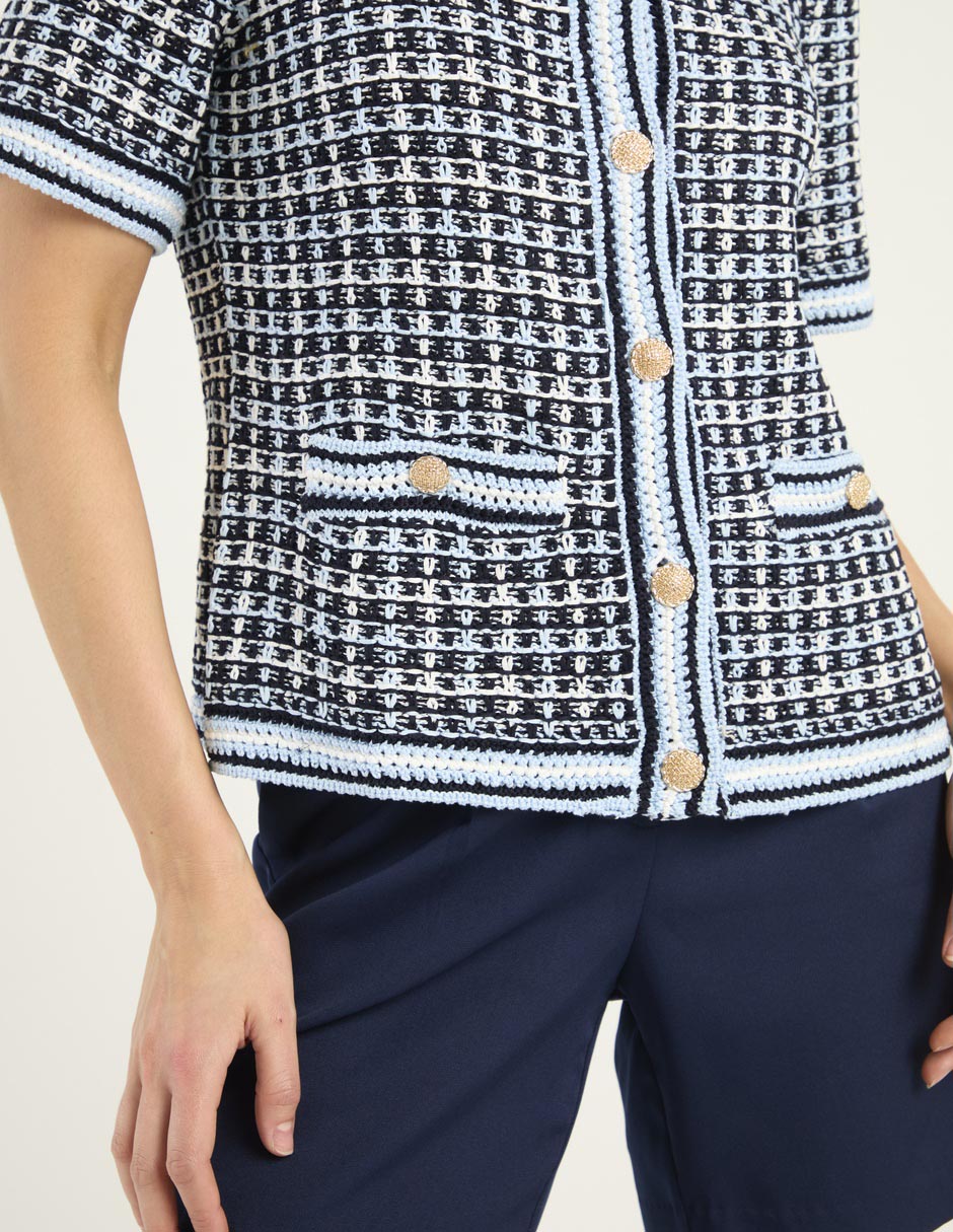 Suéter cuello redondo para mujer 7