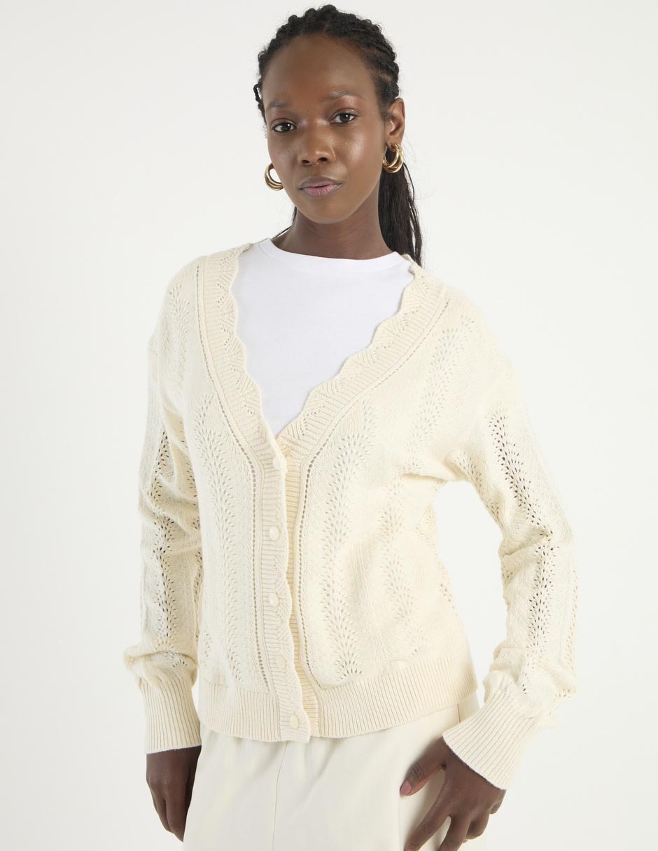Suéter cuello v para mujer 1