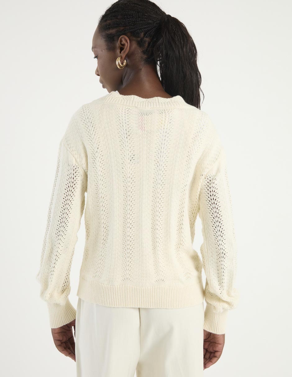Suéter cuello v para mujer 5