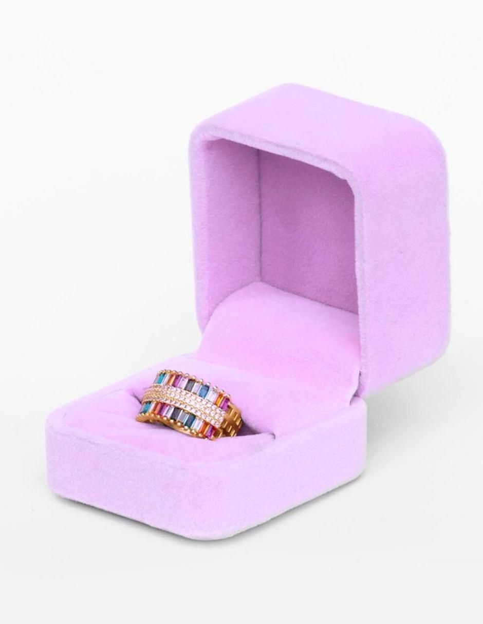Anillo Espectro 18 k zirconia baño de oro 2