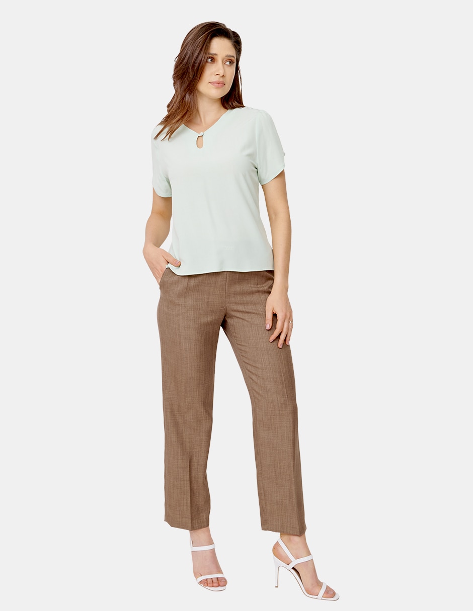 Blusa manga corta para mujer
