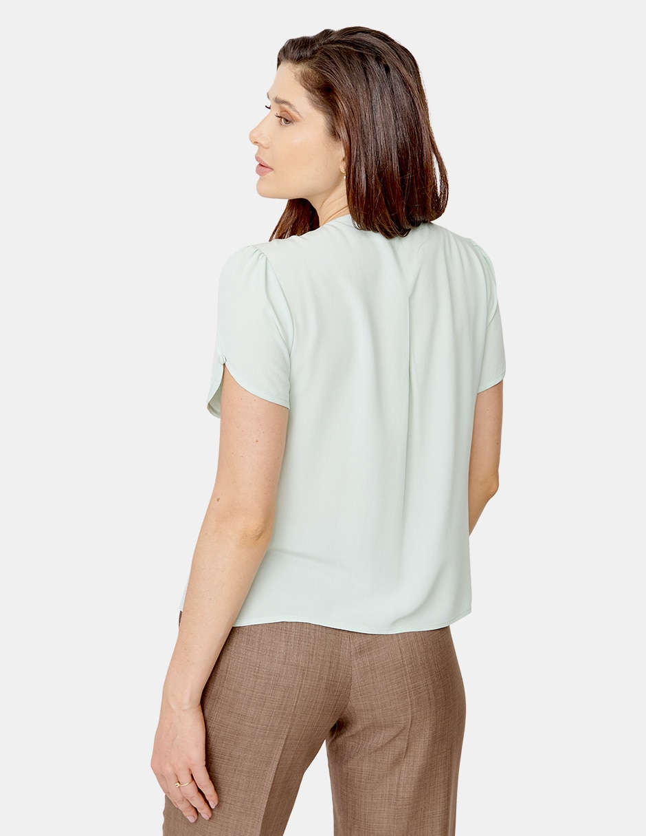 Blusa manga corta para mujer
