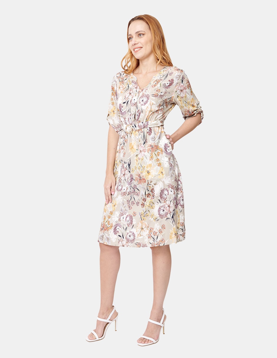 Vestido a la rodilla casual para mujer