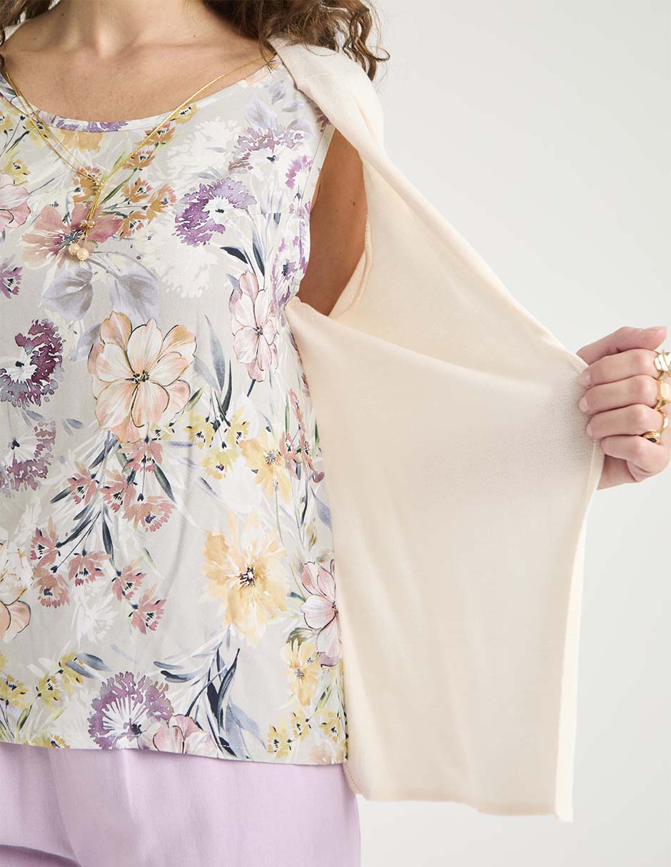 Blusa manga 3/4 para mujer