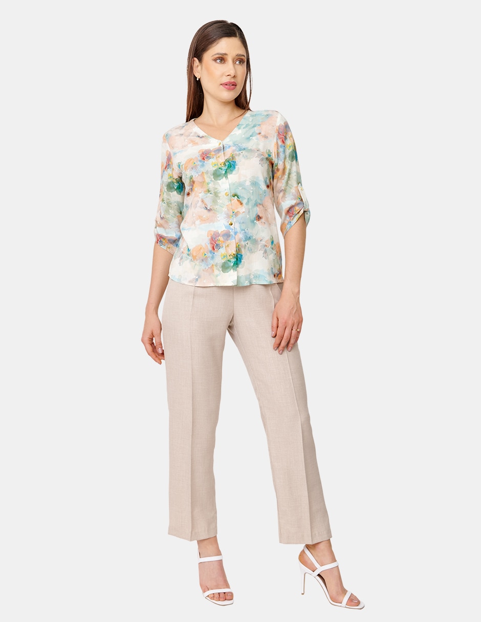 Blusa manga 3/4 para mujer