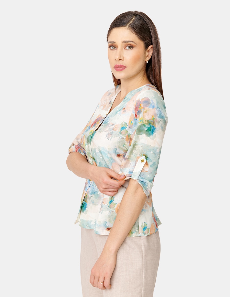 Blusa manga 3/4 para mujer