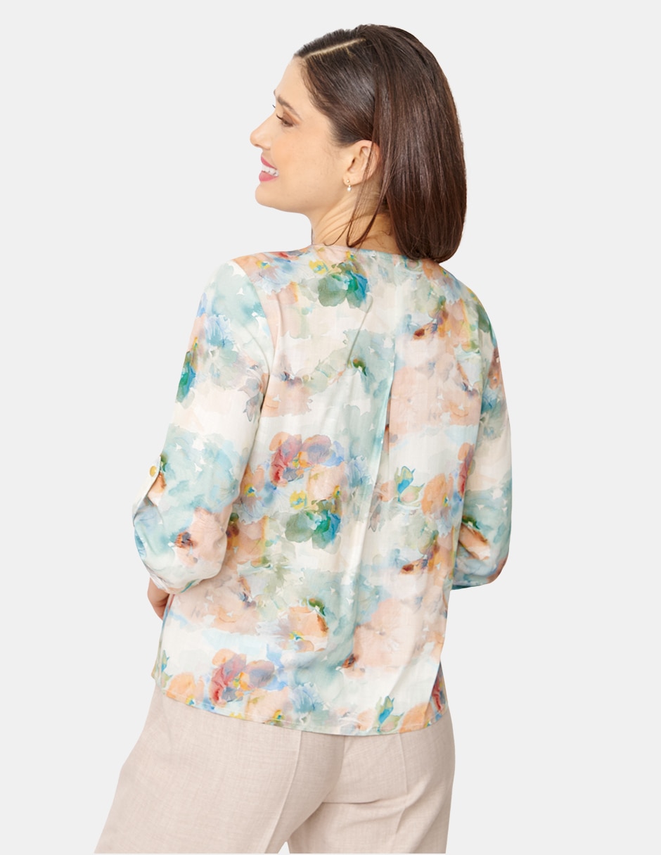 Blusa manga 3/4 para mujer