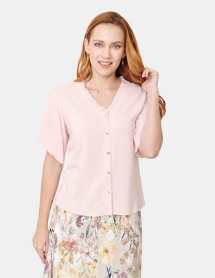 Blusa manga al codo para mujer