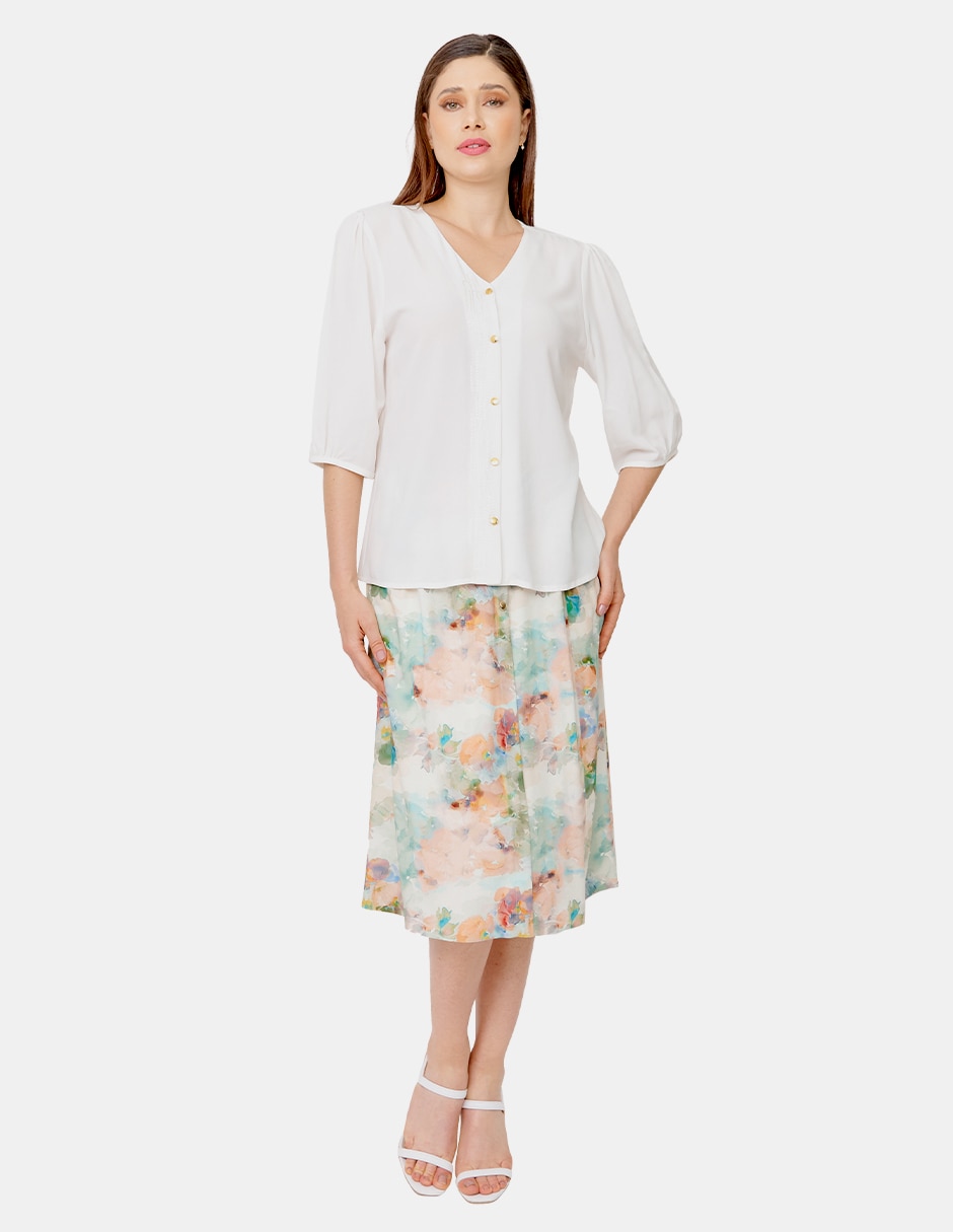 Blusa manga 3/4 para mujer