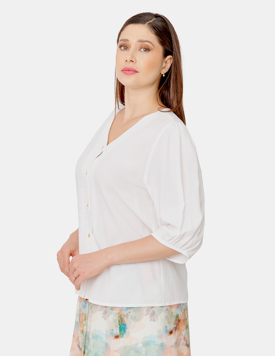 Blusa manga 3/4 para mujer