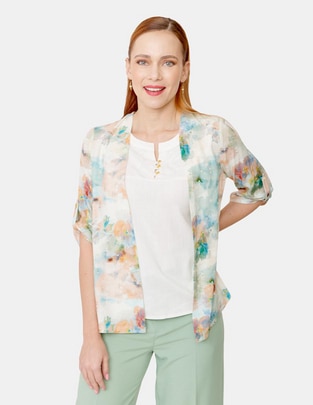 Blusa manga 3/4 para mujer