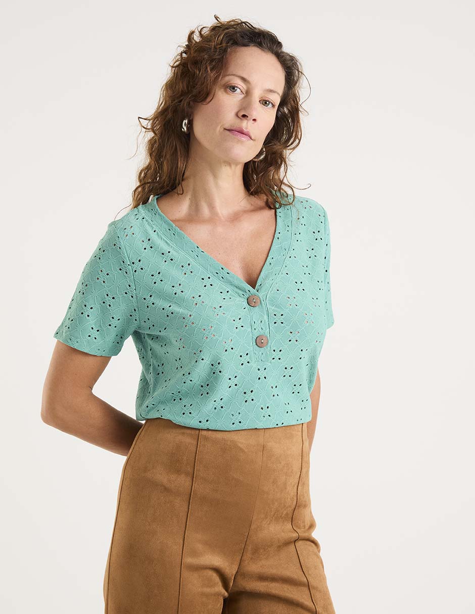 Blusa manga corta para mujer 1