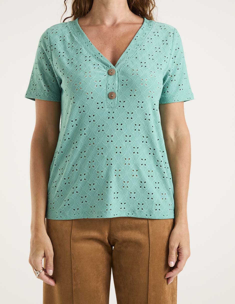 Blusa manga corta para mujer 9