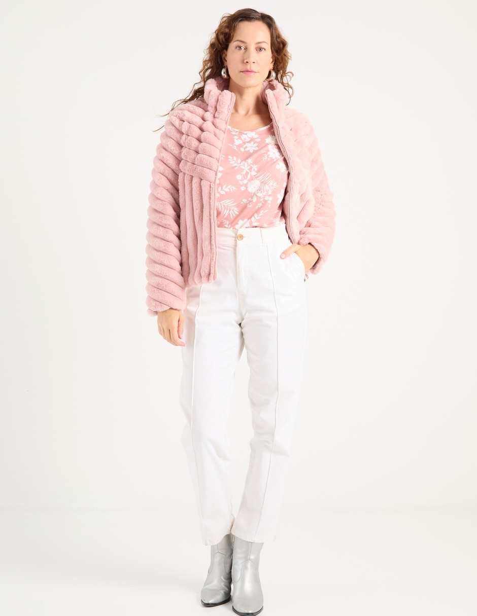 Playera manga 3/4 cuello redondo para mujer 3