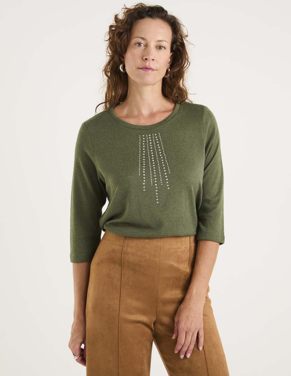 Blusa manga 3/4 para mujer 1