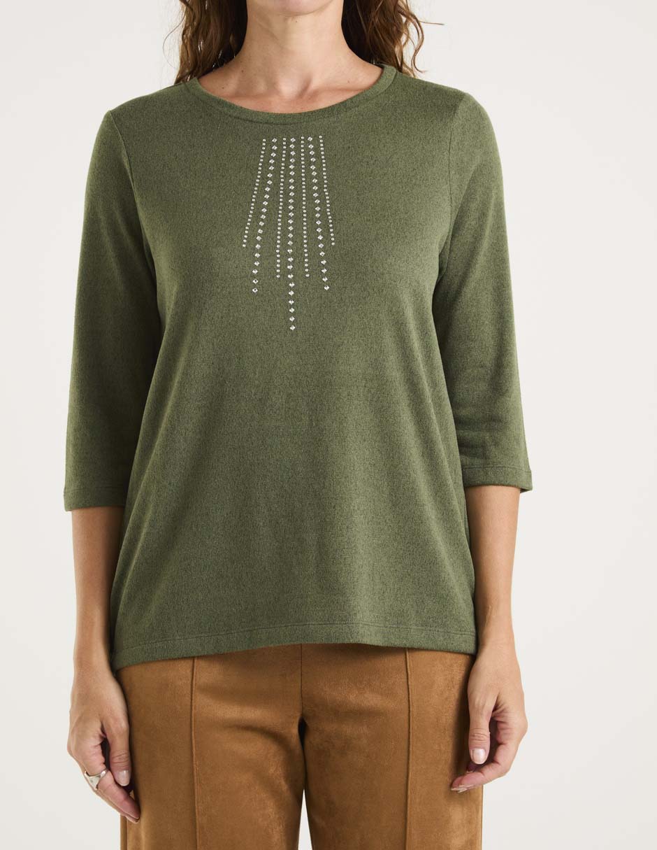 Blusa manga 3/4 para mujer 9