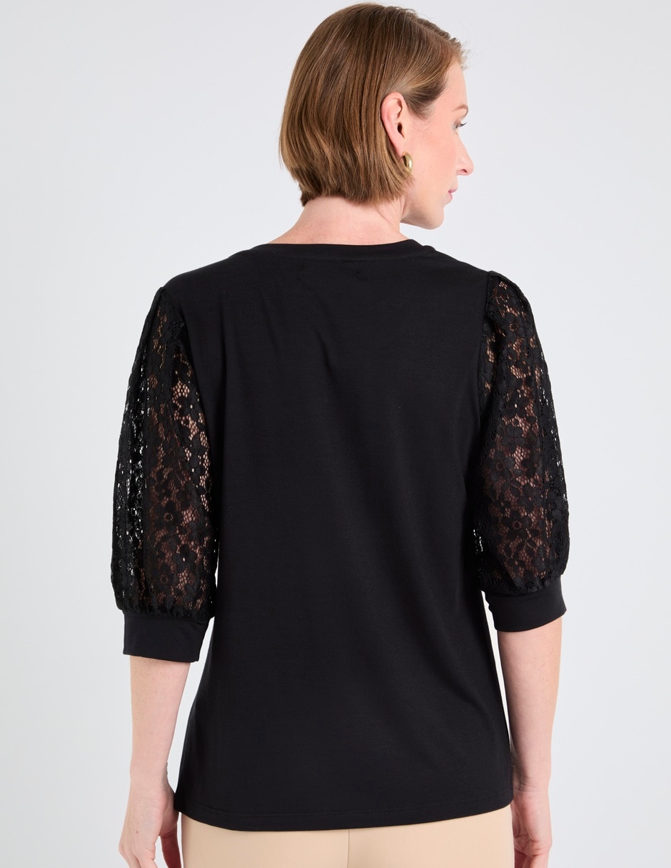 Playera manga 3/4 Morango cuello redondo para mujer