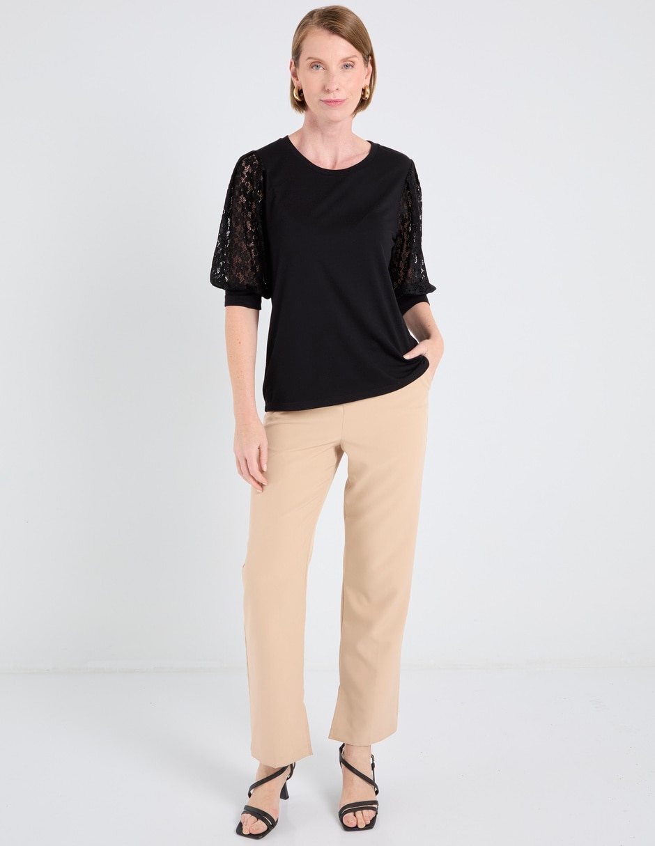 Playera manga 3/4 Morango cuello redondo para mujer