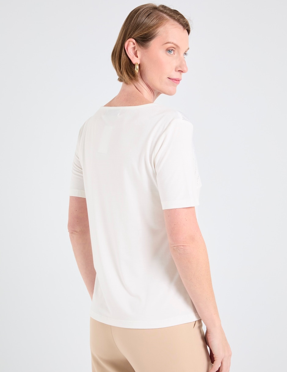 Playera manga corta Morango cuello redondo para mujer