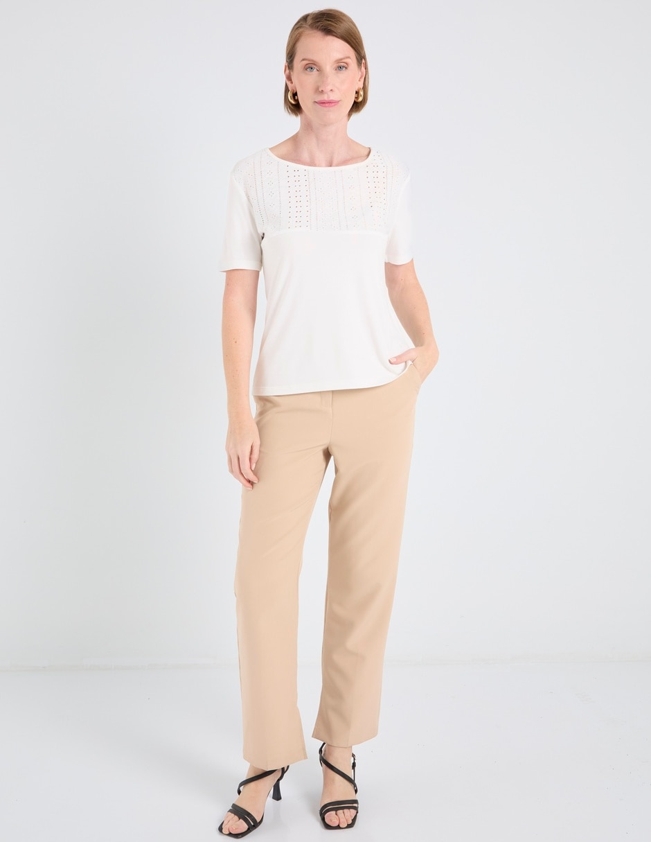 Playera manga corta Morango cuello redondo para mujer
