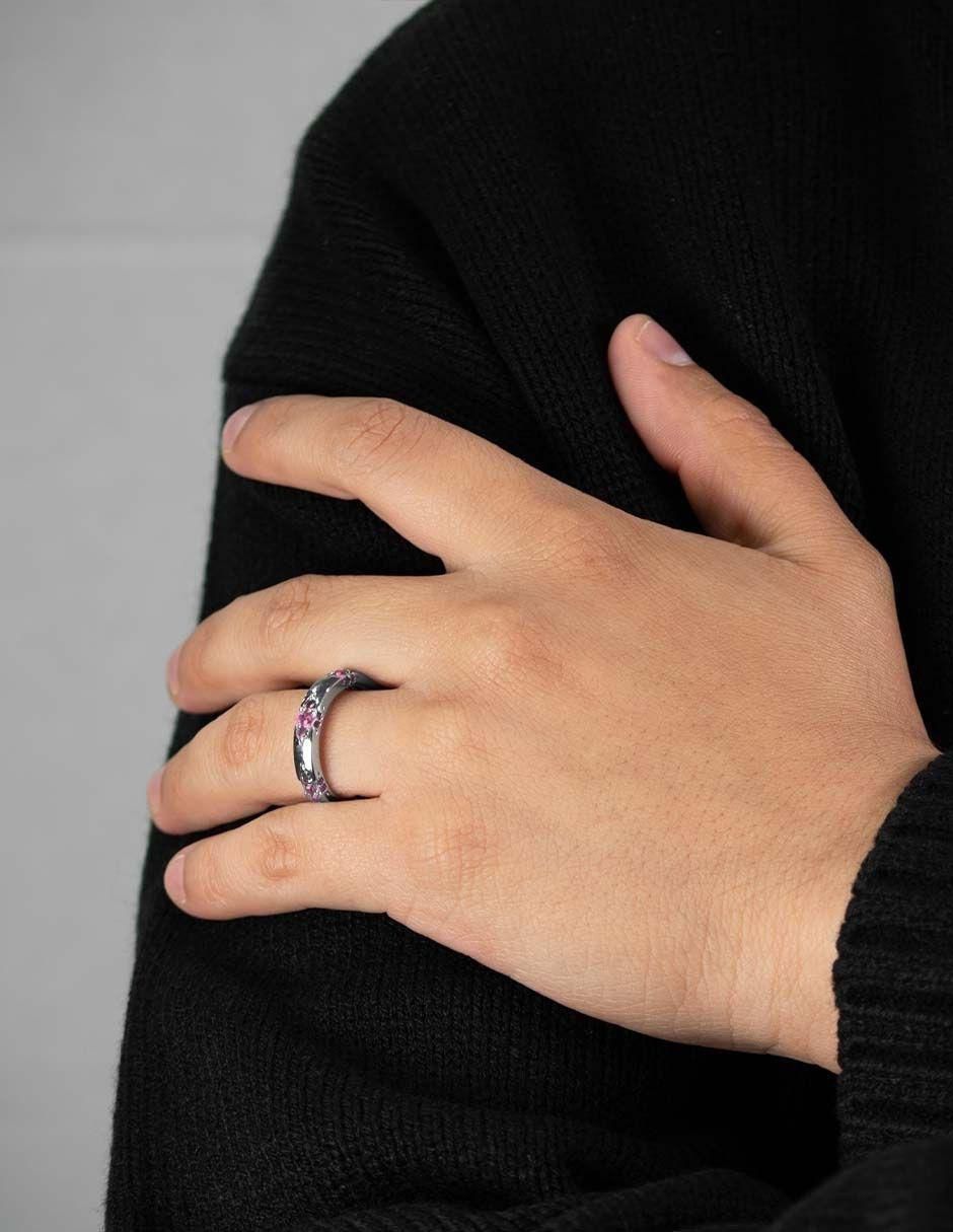 Anillo Virelia zirconia baño de rodio 2
