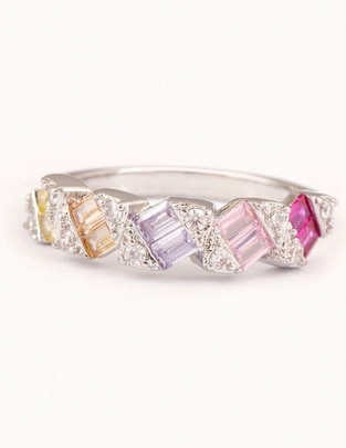 Anillo Liora zirconia baño de rodio Anillo Liora zirconia baño de rodio