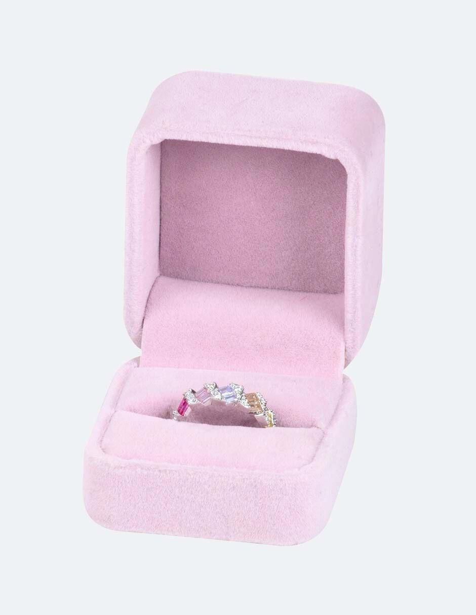 Anillo Liora zirconia baño de rodio 3