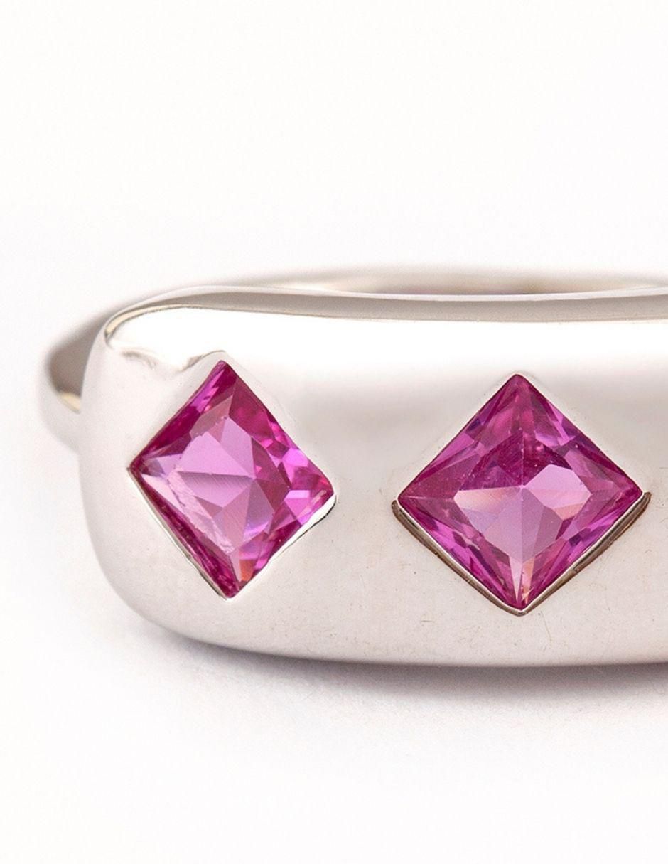 Anillo Eloria zirconia baño de rodio 3
