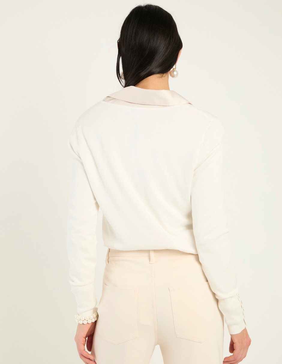 Suéter cuello v para mujer 5