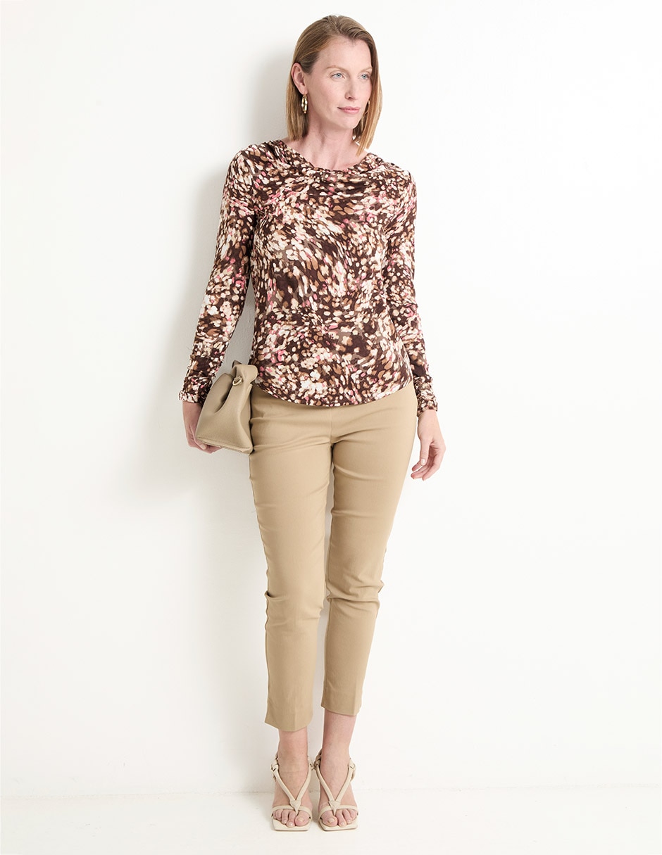 Blusa manga larga para mujer