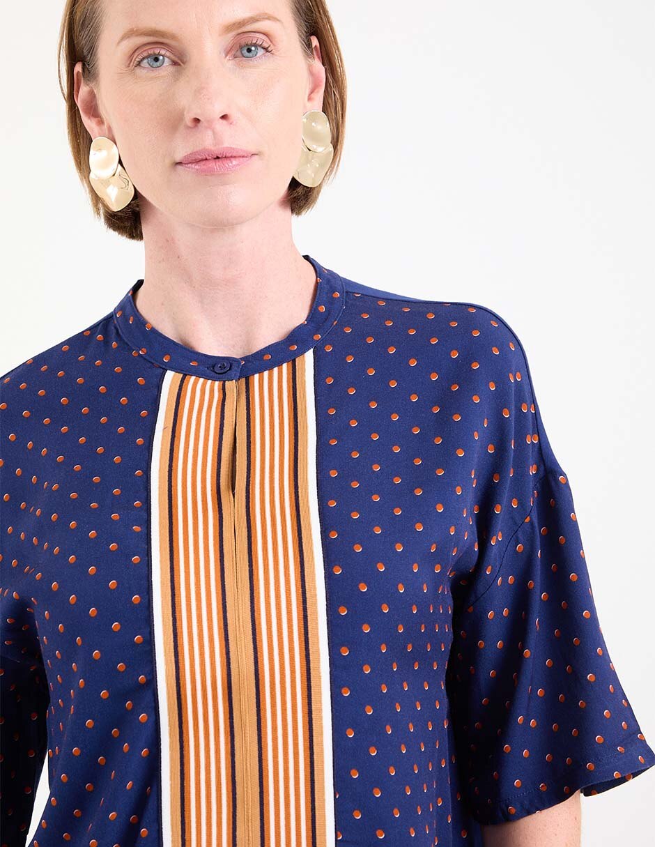 Blusa La Nun manga al codo para mujer