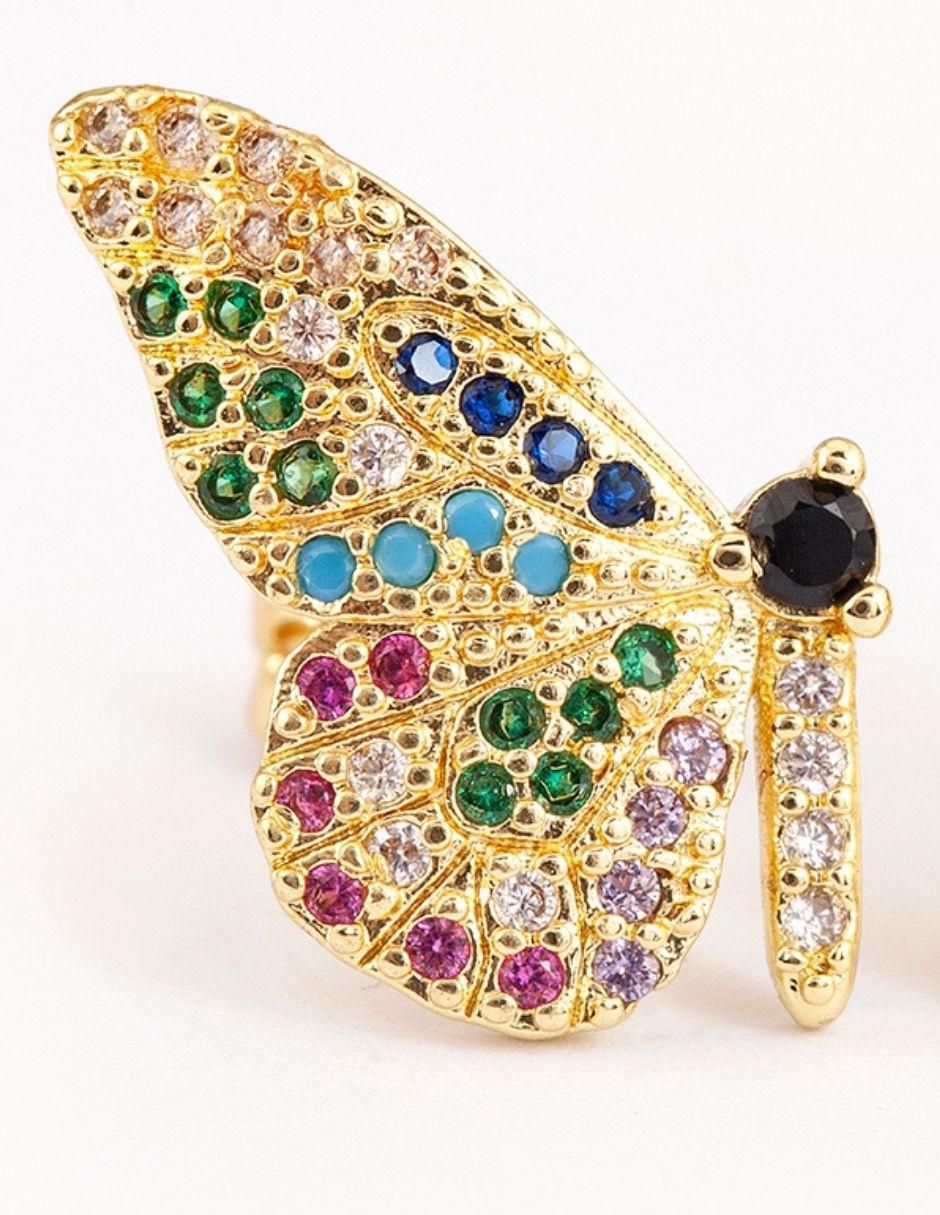 Broqueles de mariposa Papillon Éclat con acabado baño de oro 18 K 2