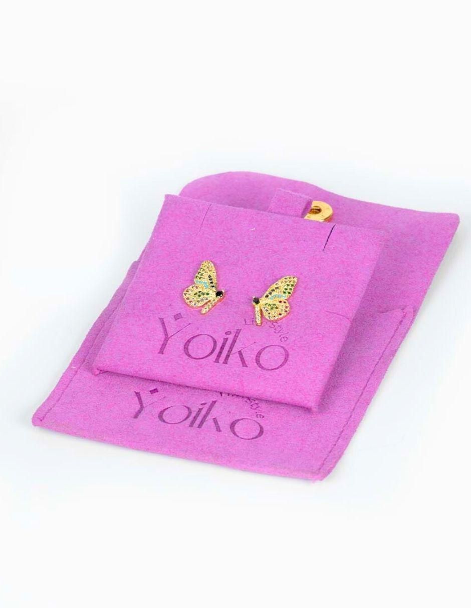 Broqueles de mariposa Papillon Éclat con acabado baño de oro 18 K 5