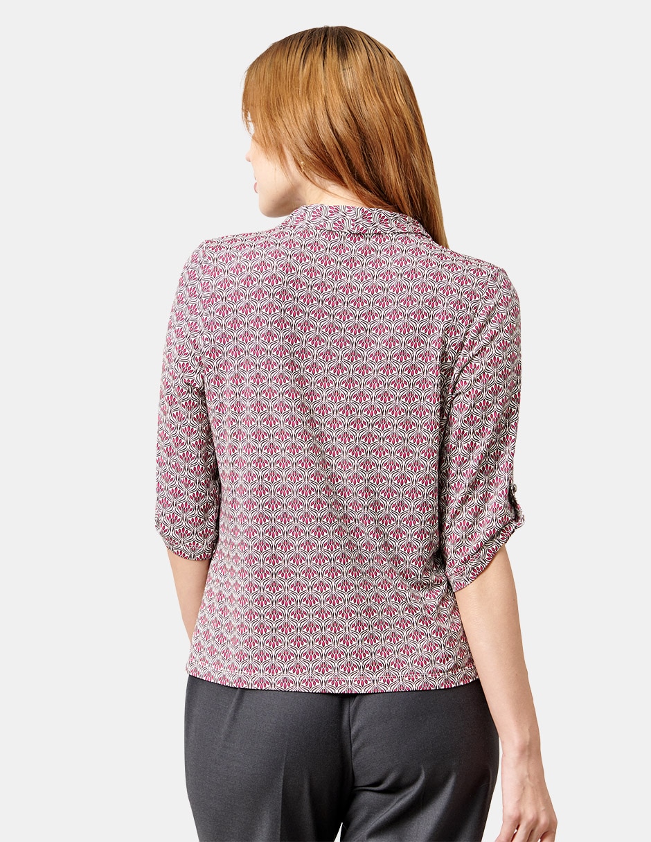 Blusa manga al codo para mujer