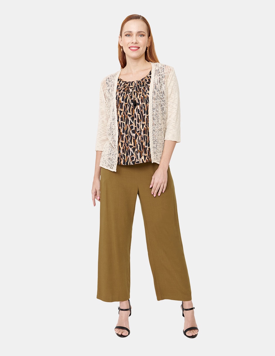 Blusa manga 3/4 para mujer