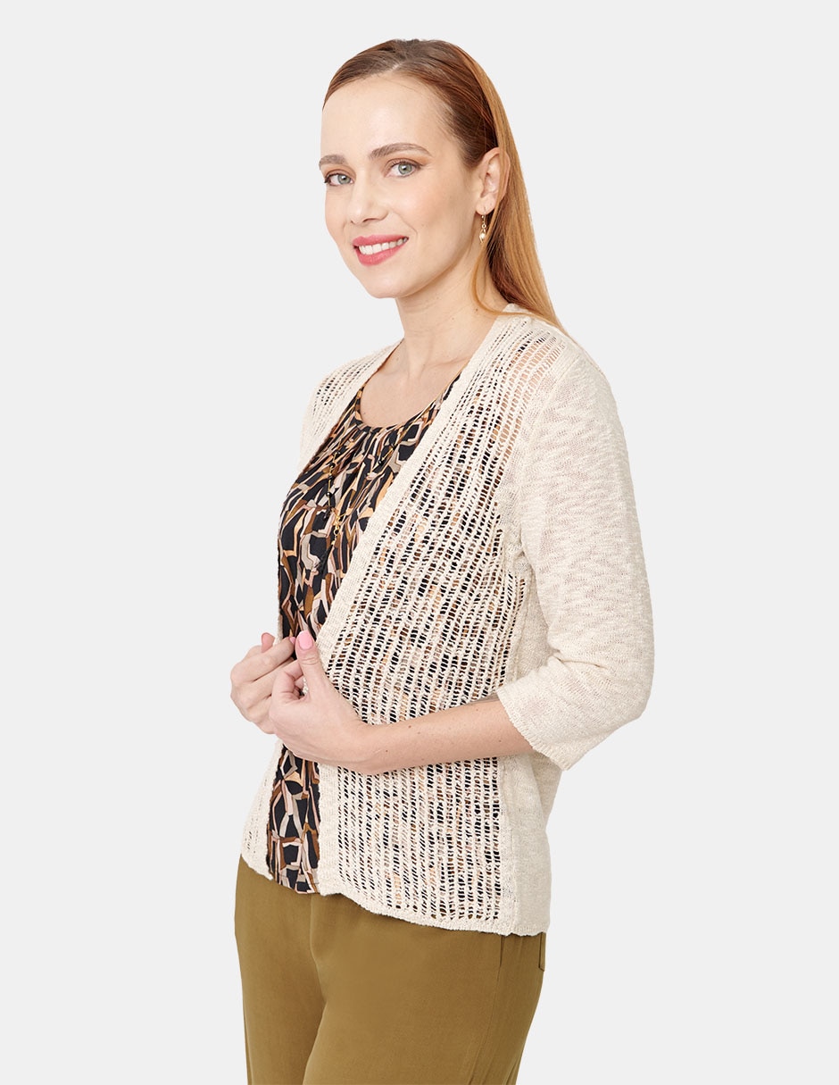 Blusa manga 3/4 para mujer