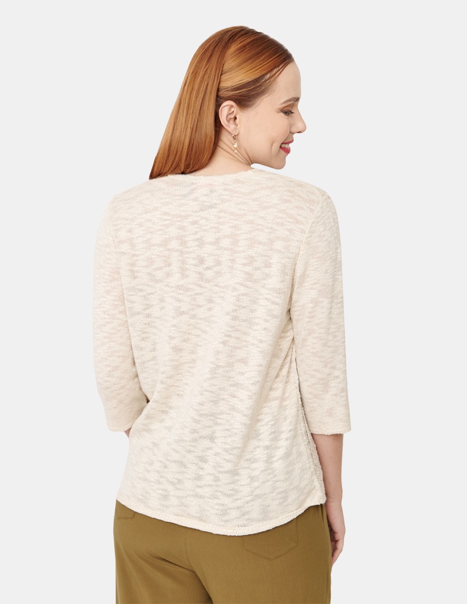 Blusa manga 3/4 para mujer