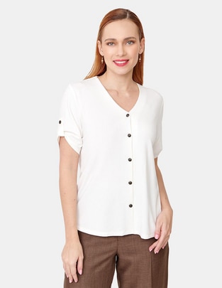 Blusa manga corta para mujer