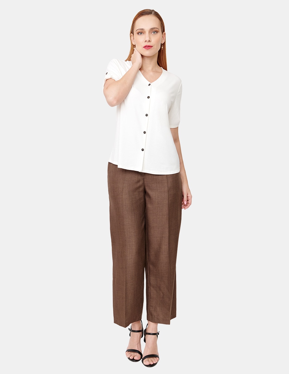 Blusa manga corta para mujer