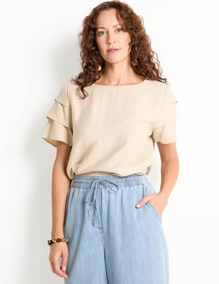 Blusa Damaia Atelier manga corta para mujer